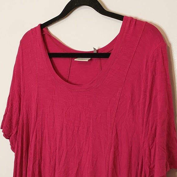 Logo Lori goldstein darkpink shark bite hem tunic - Picture 2 of 6